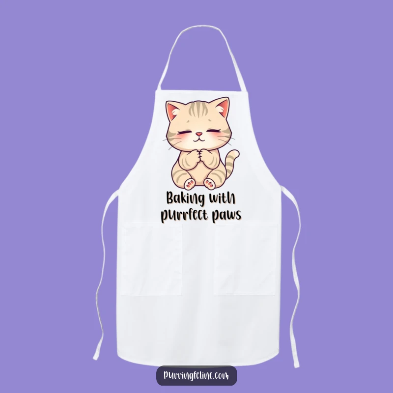 Funny Cat Kneading Apron - Serene Kitchen Chef Apron, Hilarious Cat Lover Gift