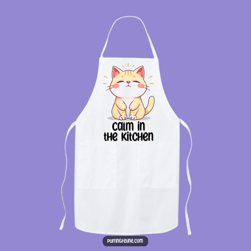 Funny Relaxed Cat Apron: Cook with a Peaceful Hum, Great Funny Gift