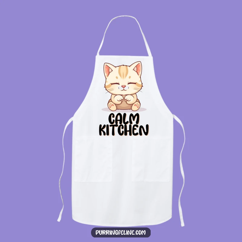Funny Calm Cat Cub Apron - Kitchen Peace for Cat Lovers