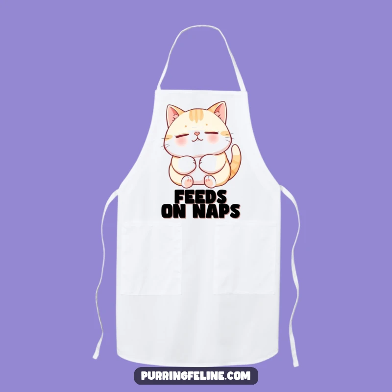 Funny Content Cat Purring Apron: Cook with Pure Joyful Contentment