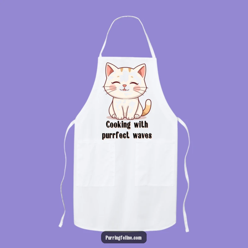 Funny Cat Ripple Apron - Gentle Purr Kitchen Apron, Hilarious Cat Lover Gift
