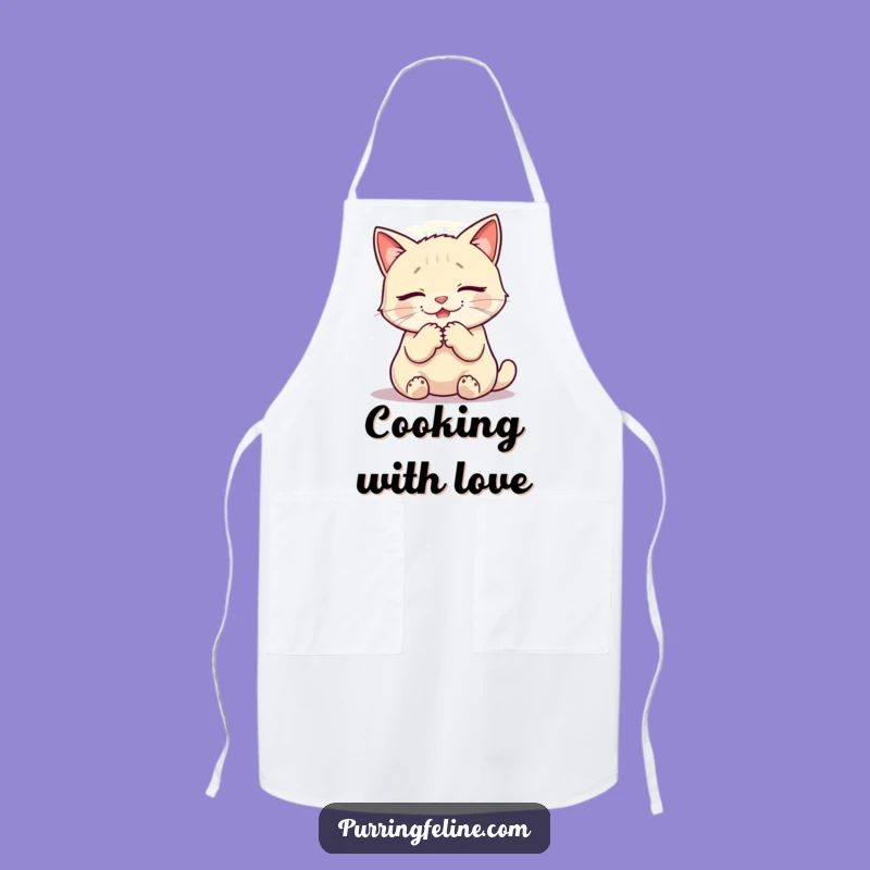 Funny Cat Zen Apron: Cook with Calm and Contentment