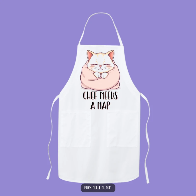 Funny Cozy Cat Purr Apron - Cook with Comfy Style!