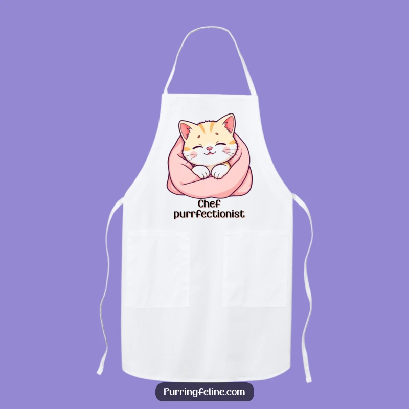 Funny Happy Cat Apron: Cook with Charm and a Visible Purr Glow - A Great Gift