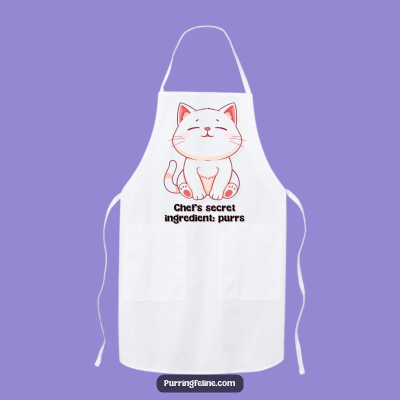 Funny Relaxed Cat Apron: Kitchen Gift for Chefs Who Appreciate Peaceful Purrs While Cooking