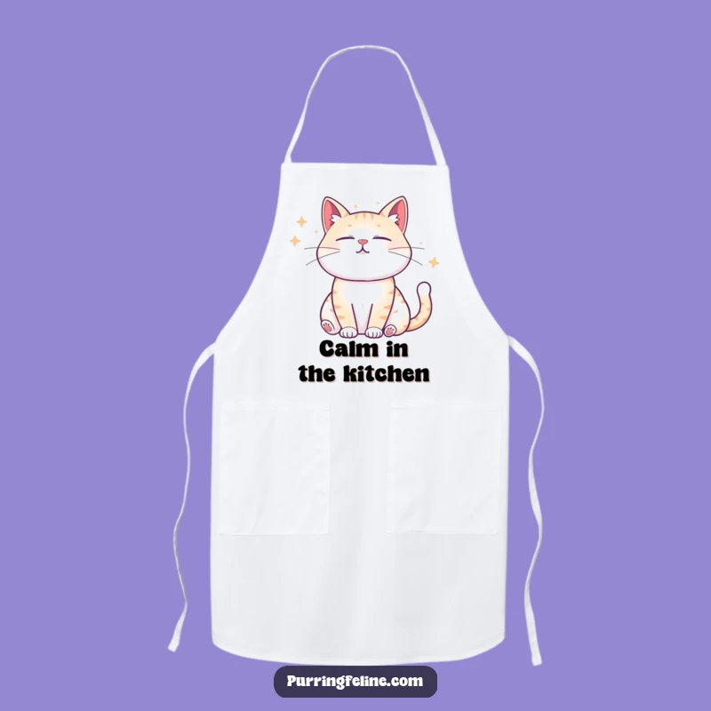 Funny Zen Cat Apron - Kitchen Calm with Hilarious Vibes