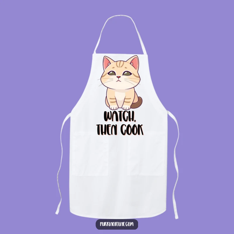 Tranquil Cat Kitchen Apron - Funny Gift for Peaceful Cooking