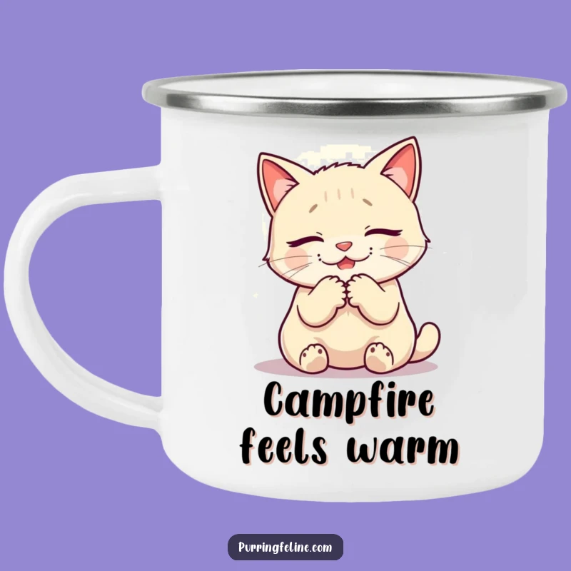 Funny Cat Zen Camping Mug: Sip Your Serenity