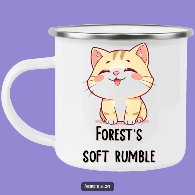 Funny Happy Cat Rumble Camping Mug - Sound Outdoor Cup, Adventure Cat Gift