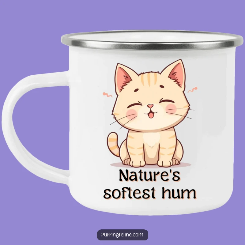 Funny Cat Rumble Camping Mug: Outdoor Gift for Adventurous Cat Lovers Who Like Purrs