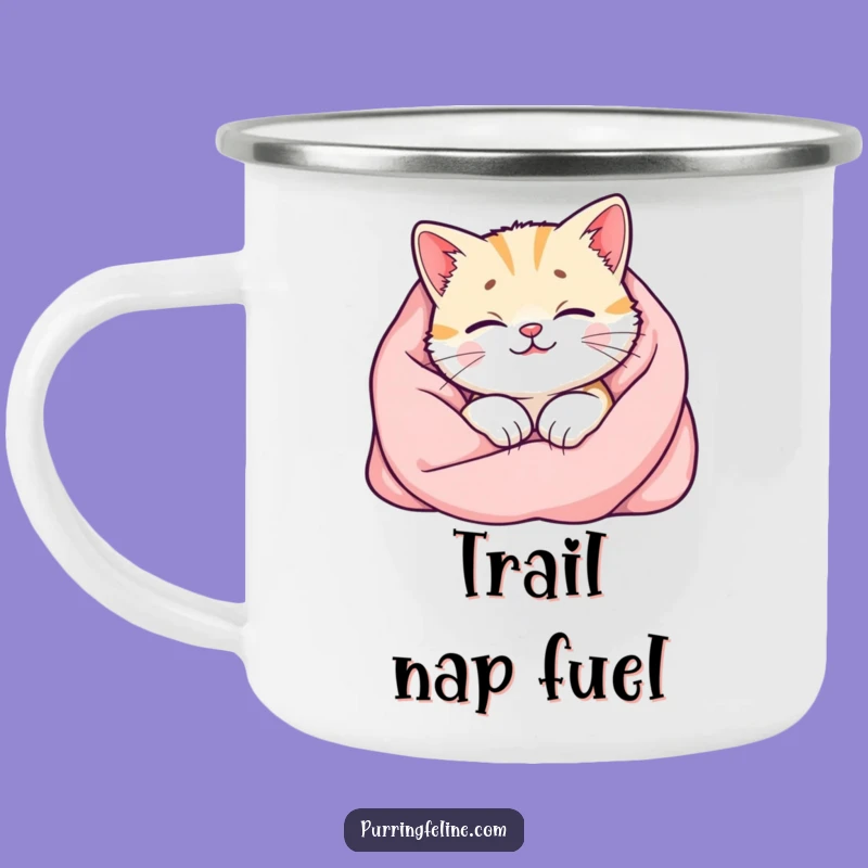 Funny Happy Cat Camping Mug: Warm Purrs Outdoors with a Visible Glow - A Gift