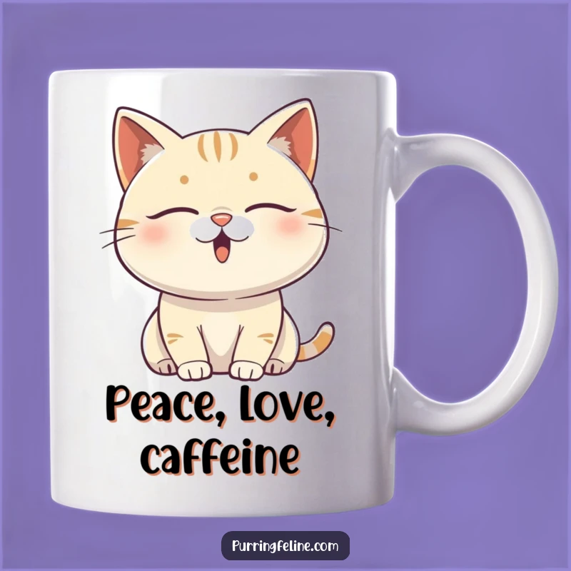 Funny Content Cat Vibrating Mug: Blissful Feline Zen, Perfect Funny Gift