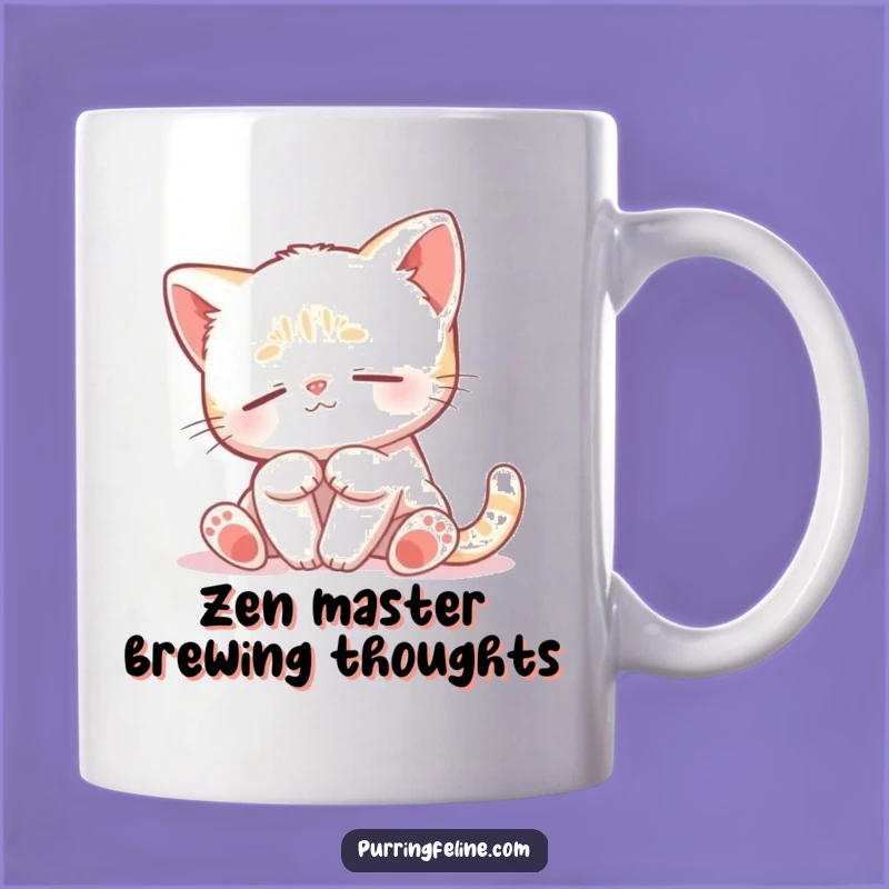 Funny Peaceful Cat Cub Mug: Gentle Swaying Kitty & Calm Gift for Cat Lovers