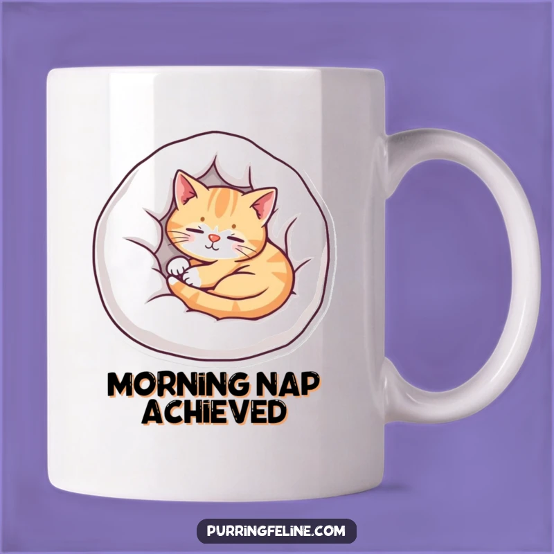 Cozy Cat Bed Mug - Relaxing Funny Gift for Cat Lovers Seeking Comfort