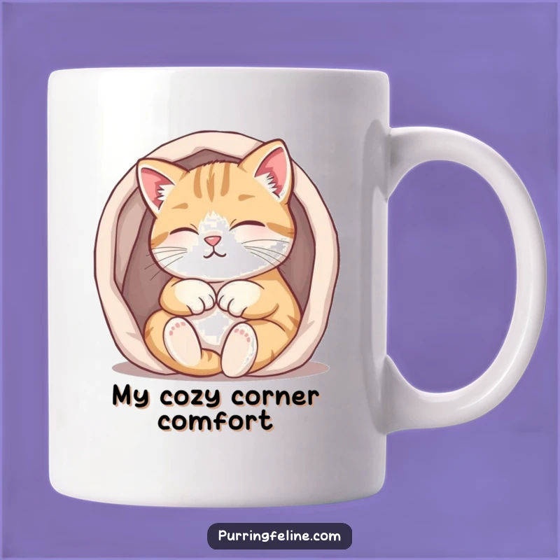 Funny Purring Cat Mug: Cozy Small Space Comfort, Perfect Funny Gift