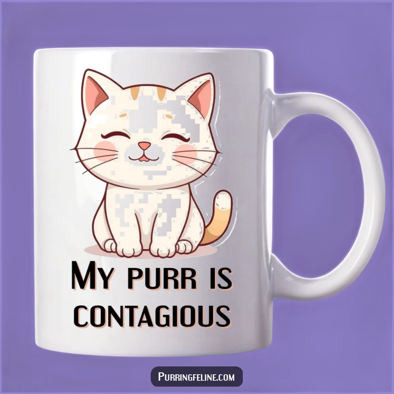Funny Purring Cat Ripple Mug - Gentle Cat Bliss Gift for Cat Lovers