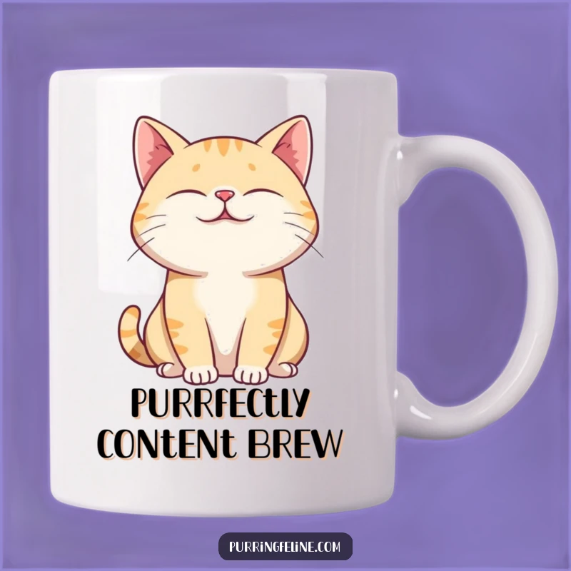Funny Purring Cat Mug - Relaxed Vibes & Hilarious Comfort