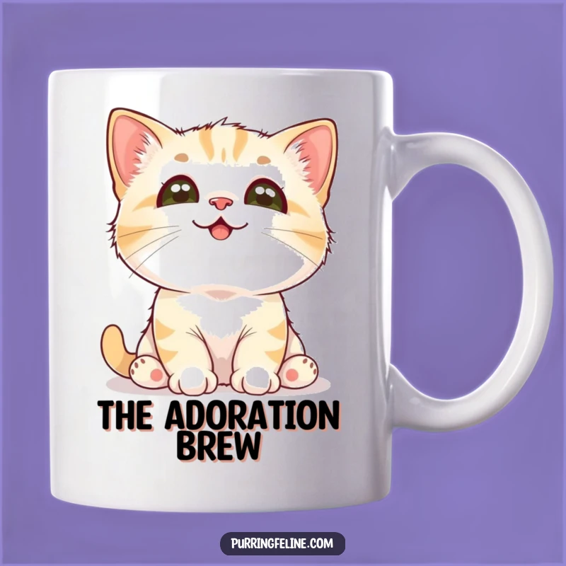 Funny Adoring Cat Cub Mug - Sweet & Heartwarming Gift for Cat Lovers