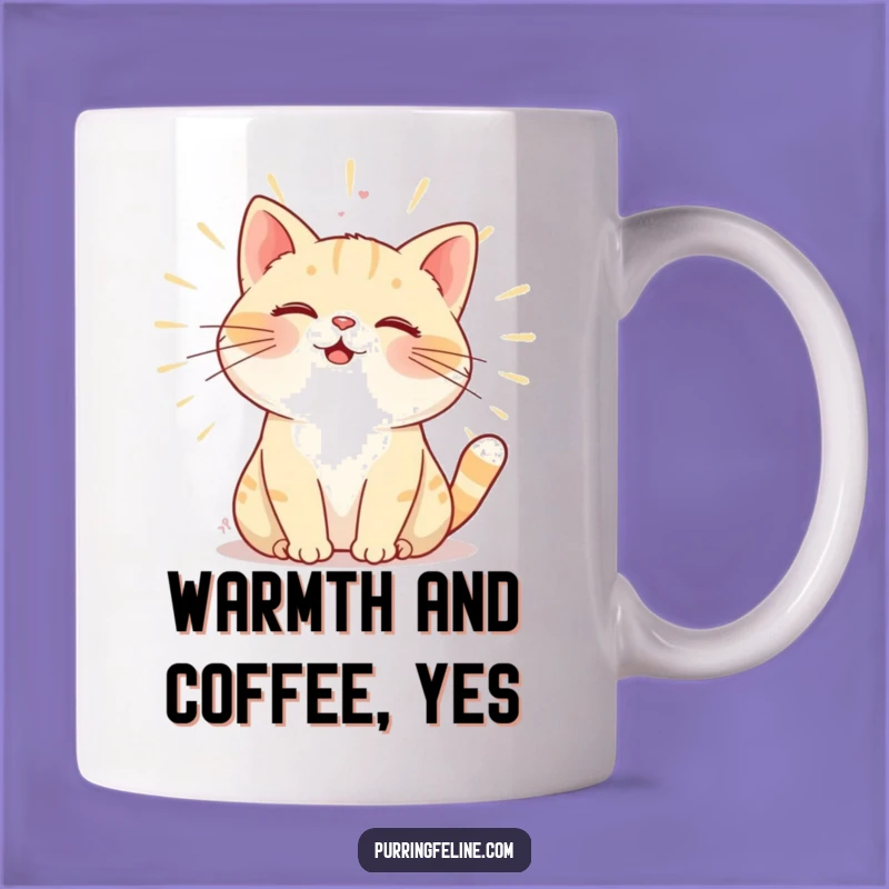 Funny Warm Purring Cat Hum Mug - Cozy Feline Gift for Cat Lovers