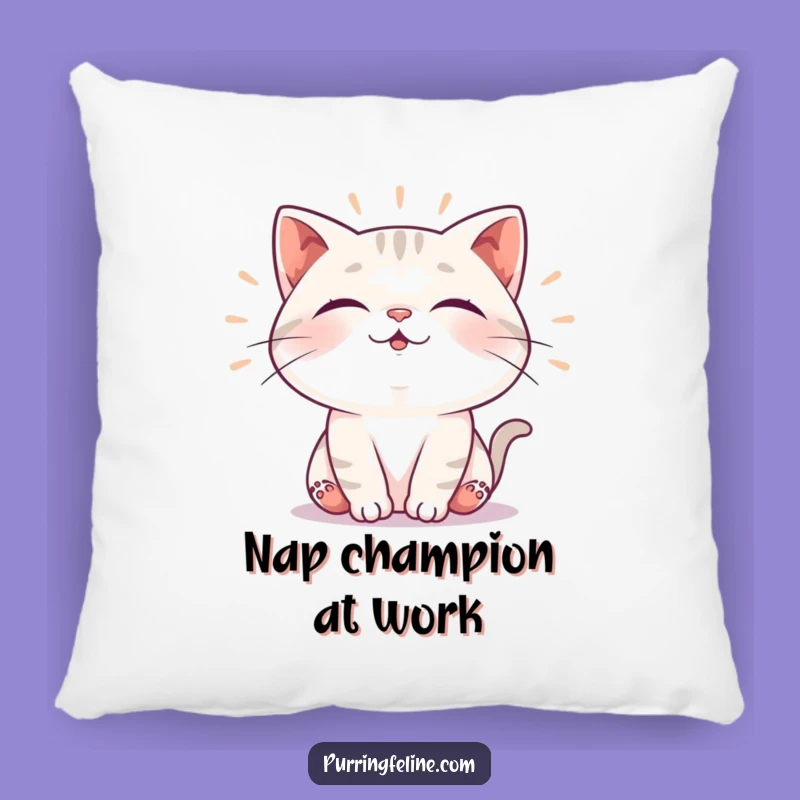 Funny Content Cat Pillow: Cozy Comfort with Happy Vibrations, Ideal Gift