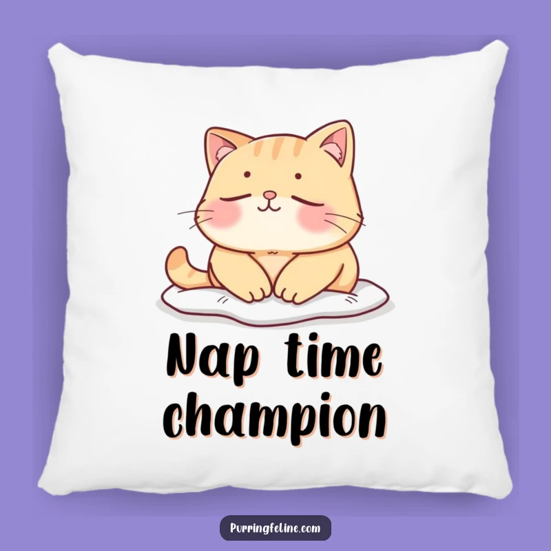 Funny Mellow Cat Pillow: Cozy Comfort in Peaceful Moments