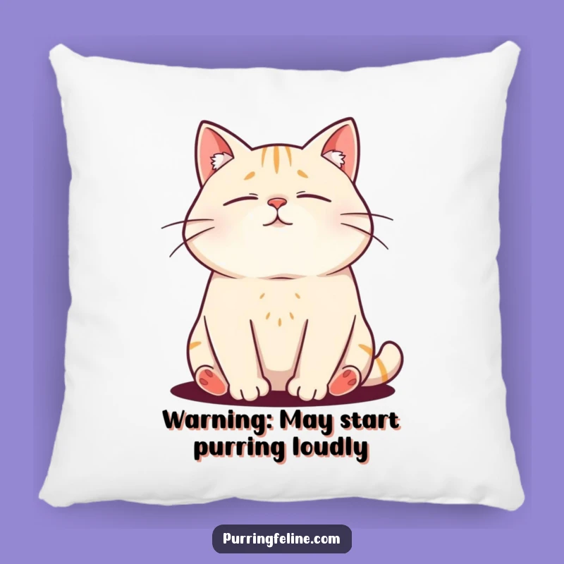 Funny Purring Cat Pillow: Add Cozy Humor to Your Sofa!