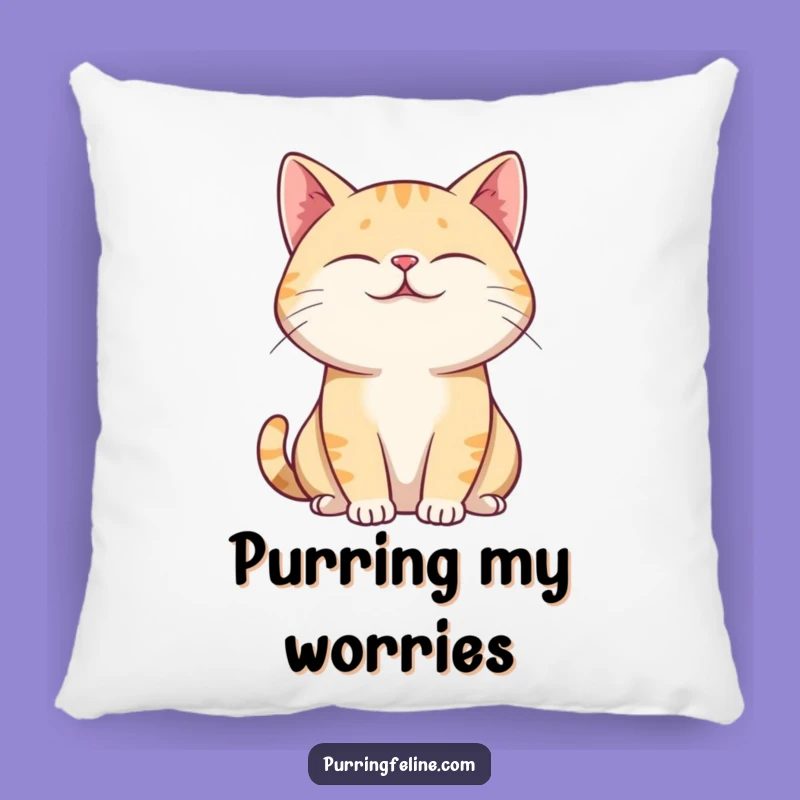 Funny Purring Cat Pillow - Cozy Comfort with Hilarious Calm