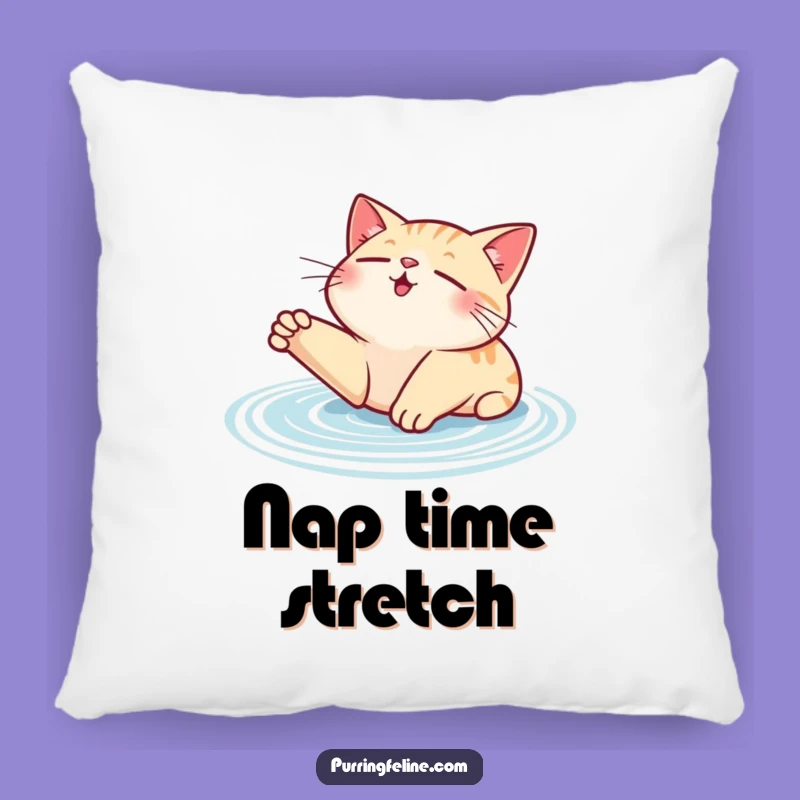 Funny Contented Cat Pillow - Soft Purr Cushion - Adorable Funny Gift!