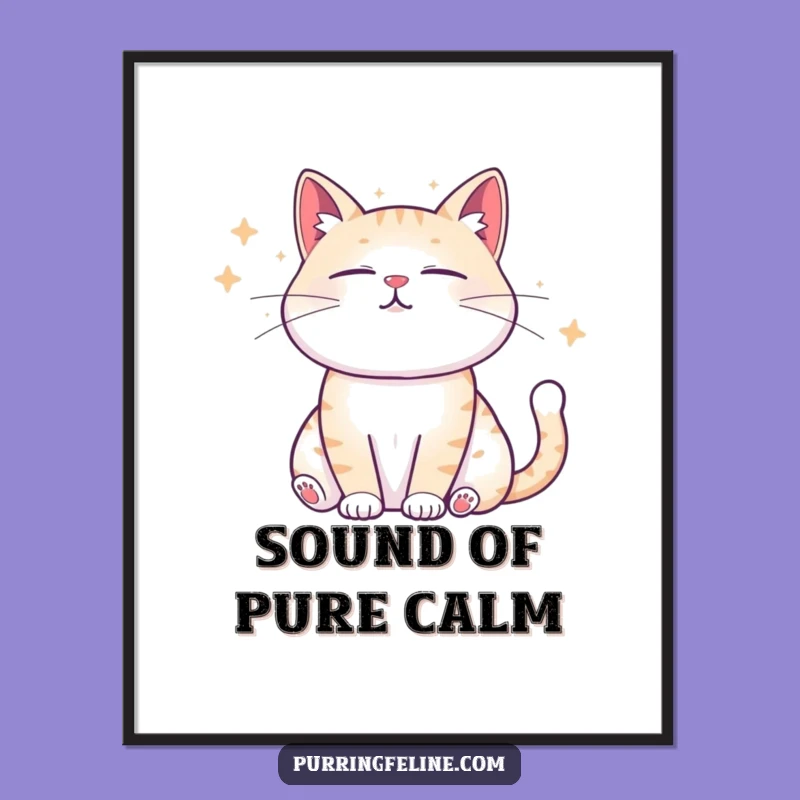 Funny Zen Cat Digital Print - Instant Hilarious Calm for Your Walls