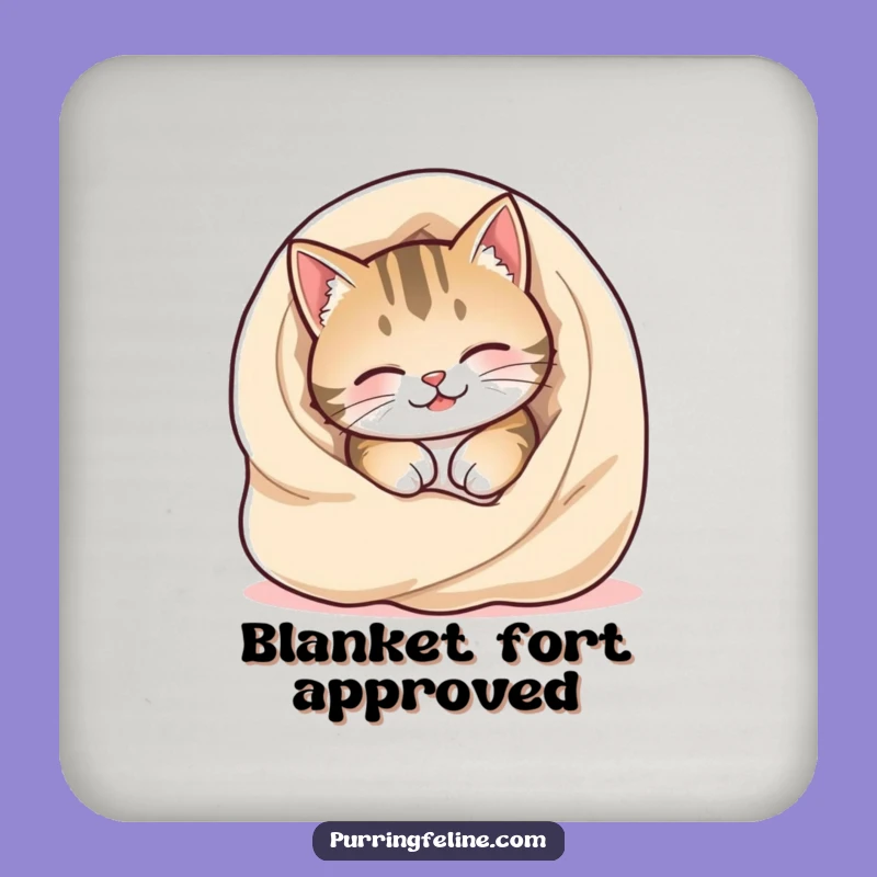 Funny Cozy Cat Coaster: Bar Gift, Protect Surfaces with Feline Warmth