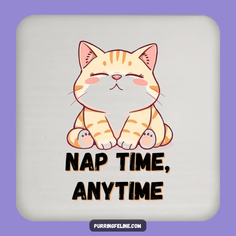 Funny Cat Coaster: Protect Surfaces with the Contented Rumble, Hilarious & Cute Drink Accessory