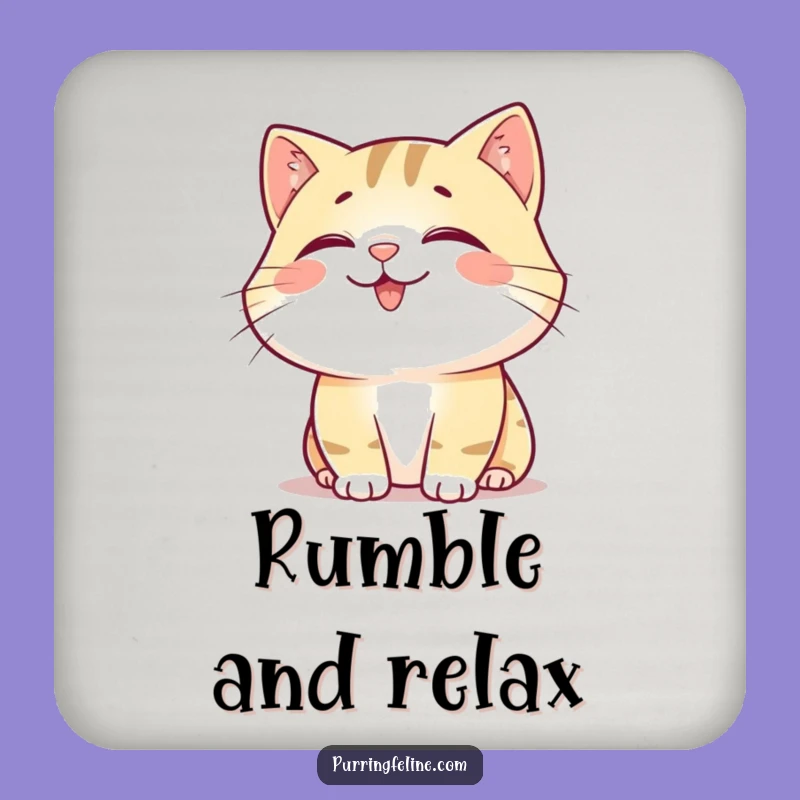 Funny Happy Cat Rumble Coaster - Sound Drink Protector, Perfect Housewarming Gift