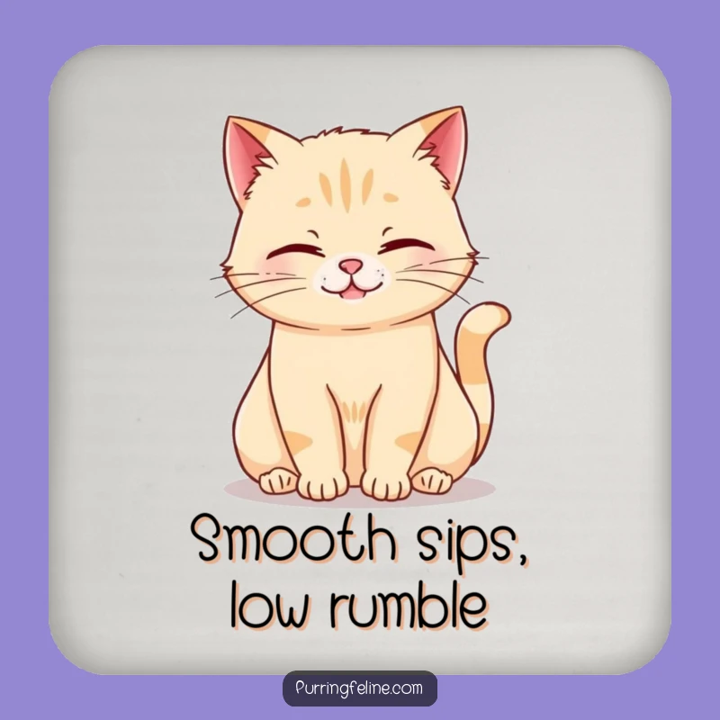 Funny Rumbling Cat Coaster: Protect Surfaces with Relaxed Feline Art, Great Funny Gift