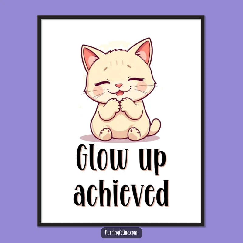 Funny Cat Zen Poster: Bring Serenity to Your Walls