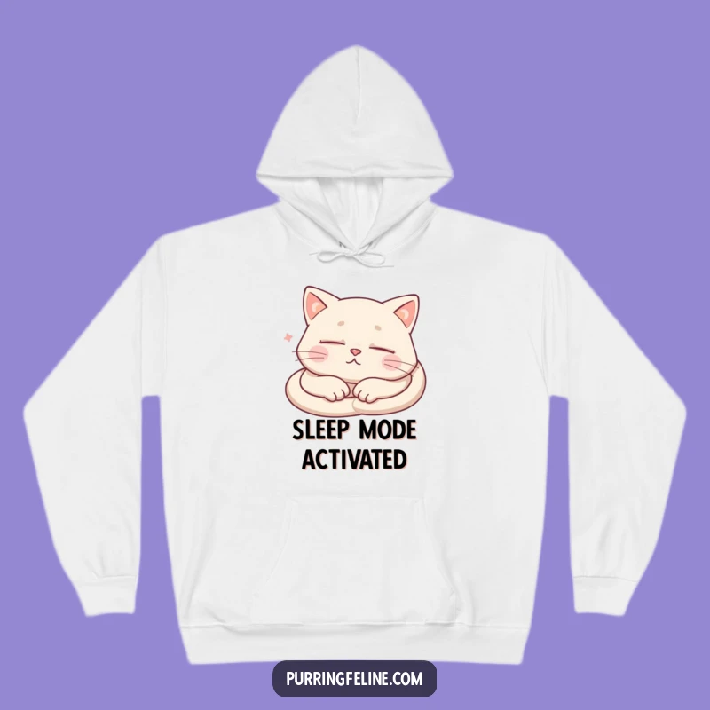 Cozy Funny Sleepy Cat Hoodie - Nap Time Humor & Warmth