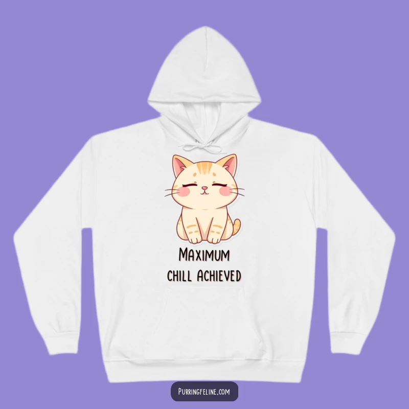 Funny Content Cat Zen Hoodie - Cozy Up in Peaceful Bliss!