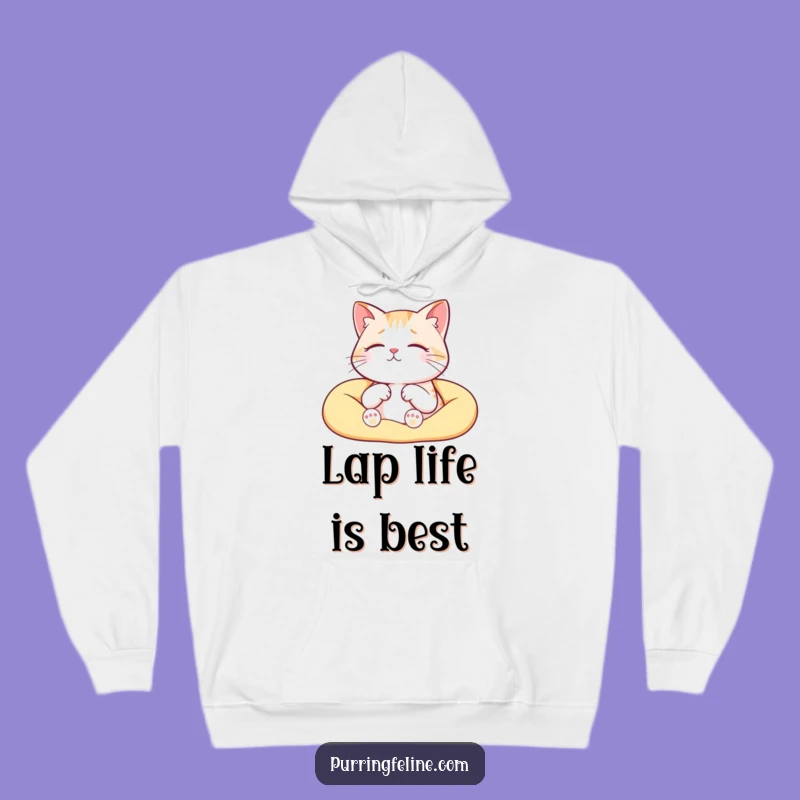 Funny Serene Cat Hoodie: Warm Lap Comfort, The Purrfect Funny Gift