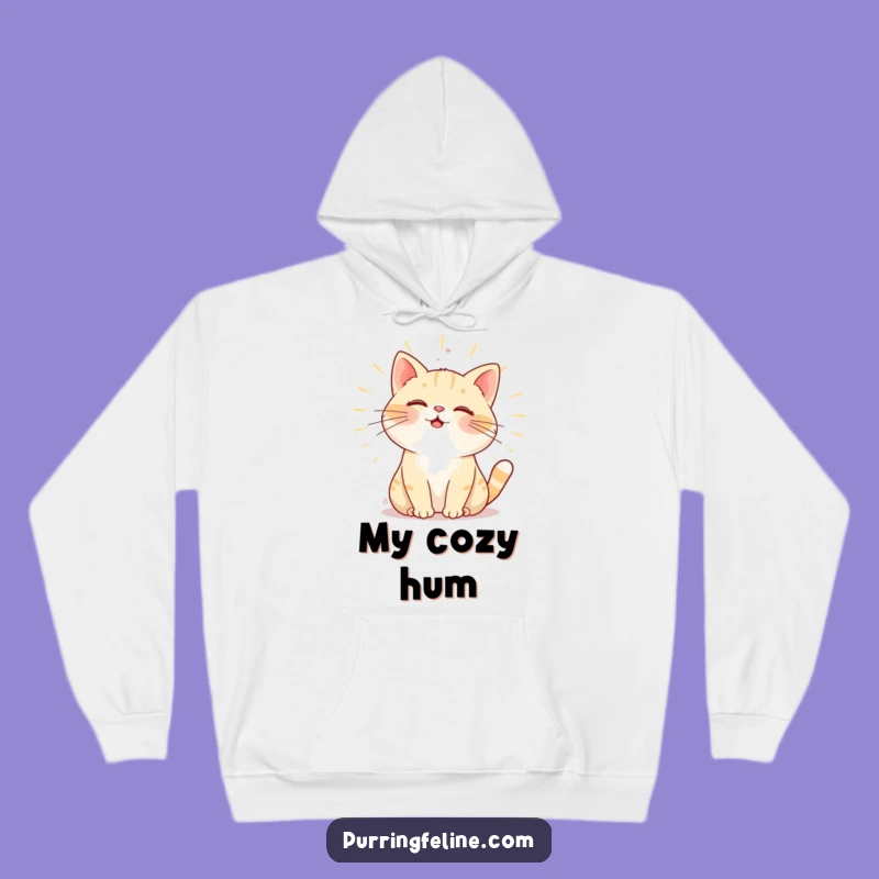 Funny Warm Purring Cat Hoodie - Cozy Hum Sweatshirt, Ultimate Cat Lover Gift