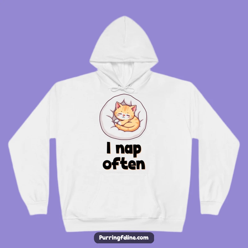 Warm Contented Cat Hoodie - Funny Gift for Ultimate Cozy Comfort