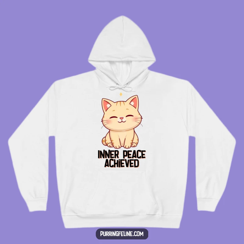 Funny Serene Cat Hoodie: Cozy Comfort with a Happiness Hum - A Perfect Gift