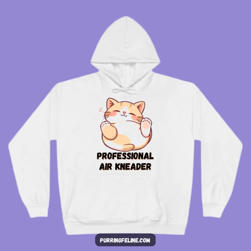 Funny Cat Kneading Hoodie: Cozy Gift for Cat Lovers, Feel the Feline Relaxation