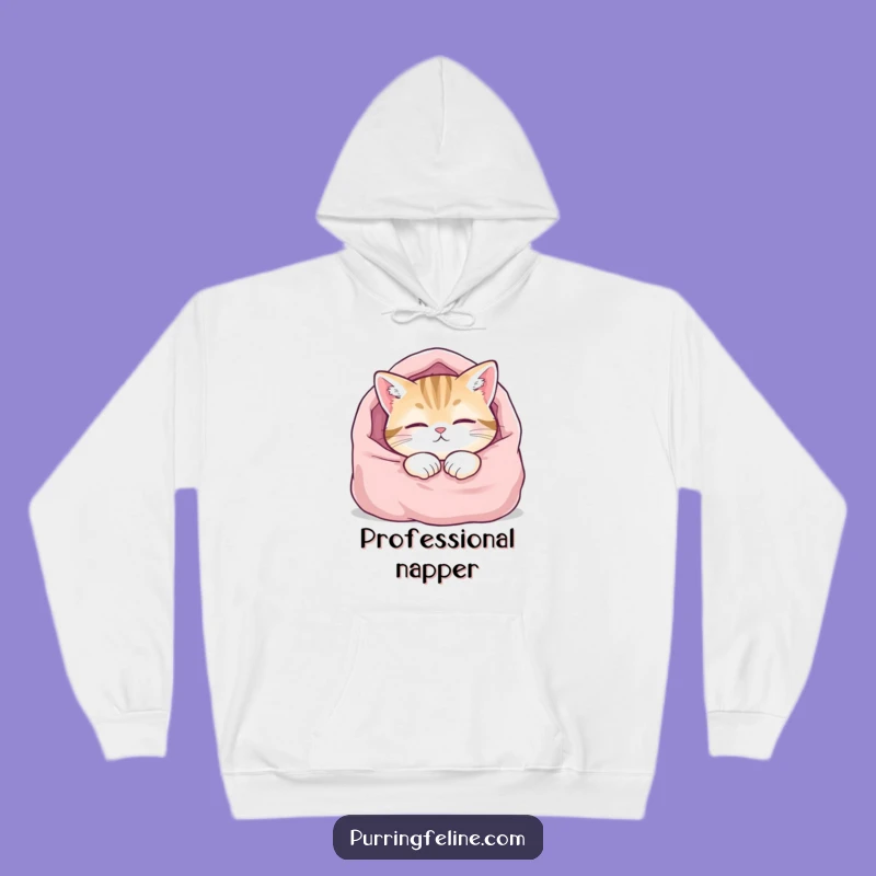 Warm Funny Hoodie: Content Cat Cozy Blanket Design, Ultimate Comfort Gift
