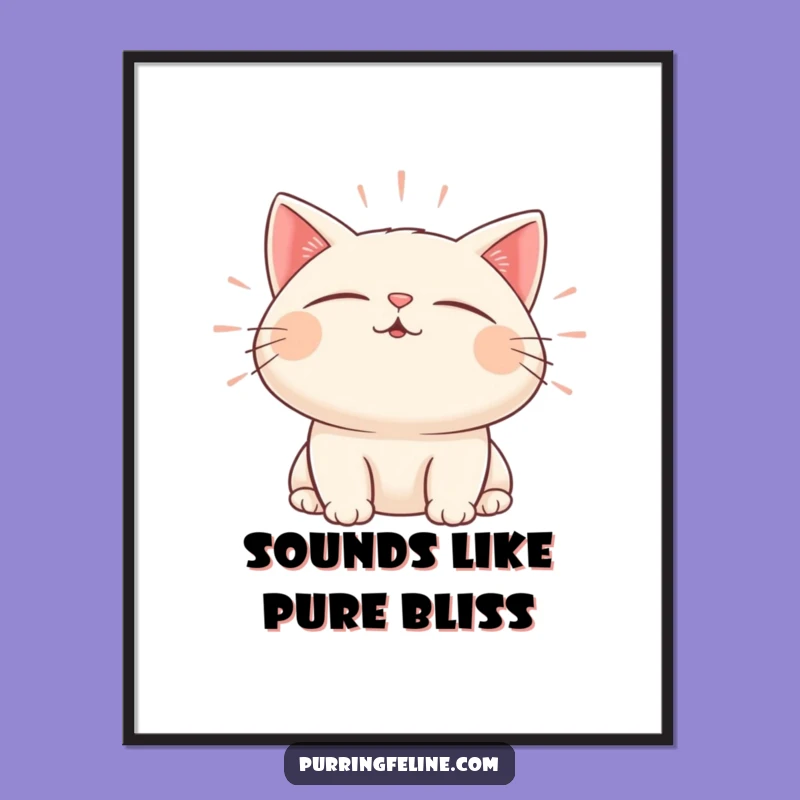 Free Printable Wall Art: Zen Cat Sound Humor, Funny Downloadable Decor