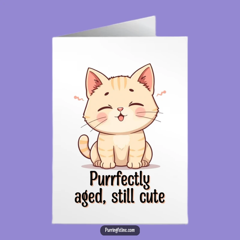 Free Printable Funny Cat Birthday Card: Gentle Rumble Cat Downloadable Gift for Cat Lovers