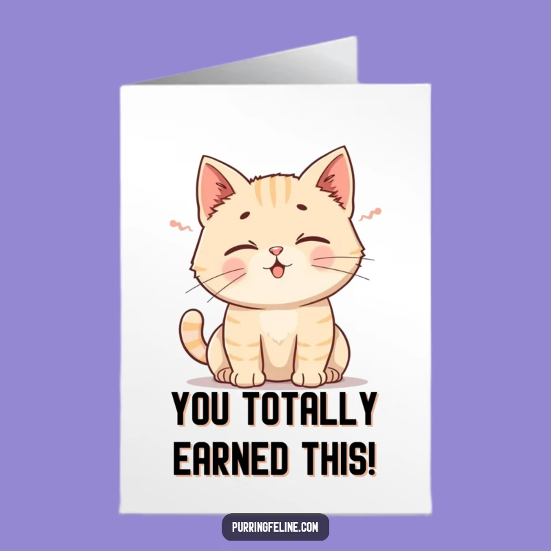Free Printable Cat Congratulations Card: Purrfectly Hilarious Rumble Cat Downloadable Gift