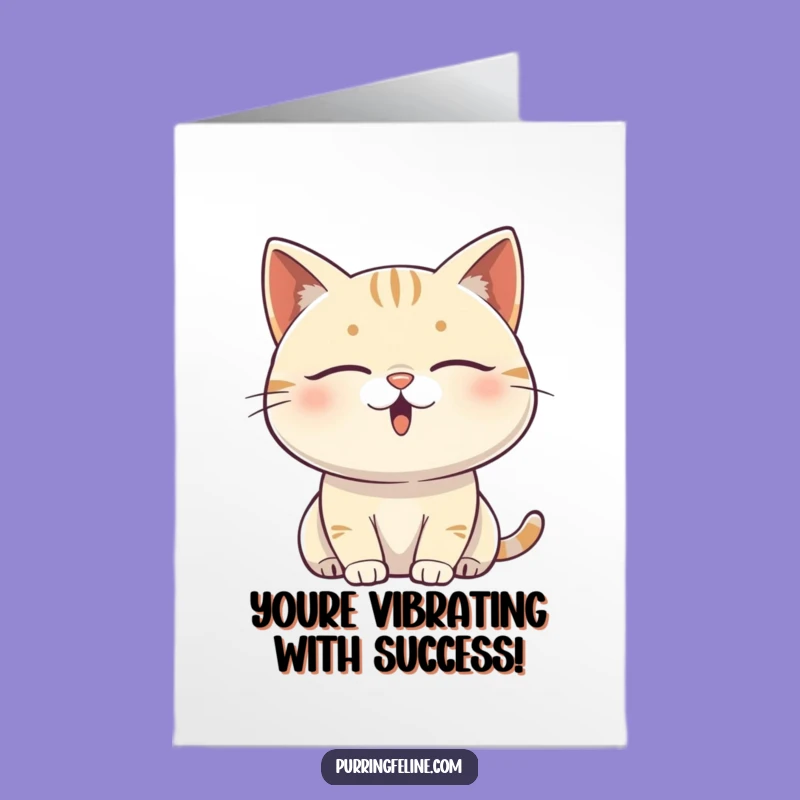 Free Printable Congrats Card: Content Cat Vibe Funny Downloadable Gift