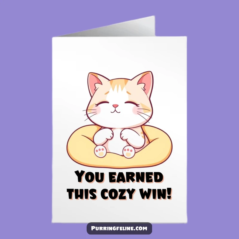 Free Printable Congrats Card: Serene Cat Lap! Heartwarming DIY Gift Idea