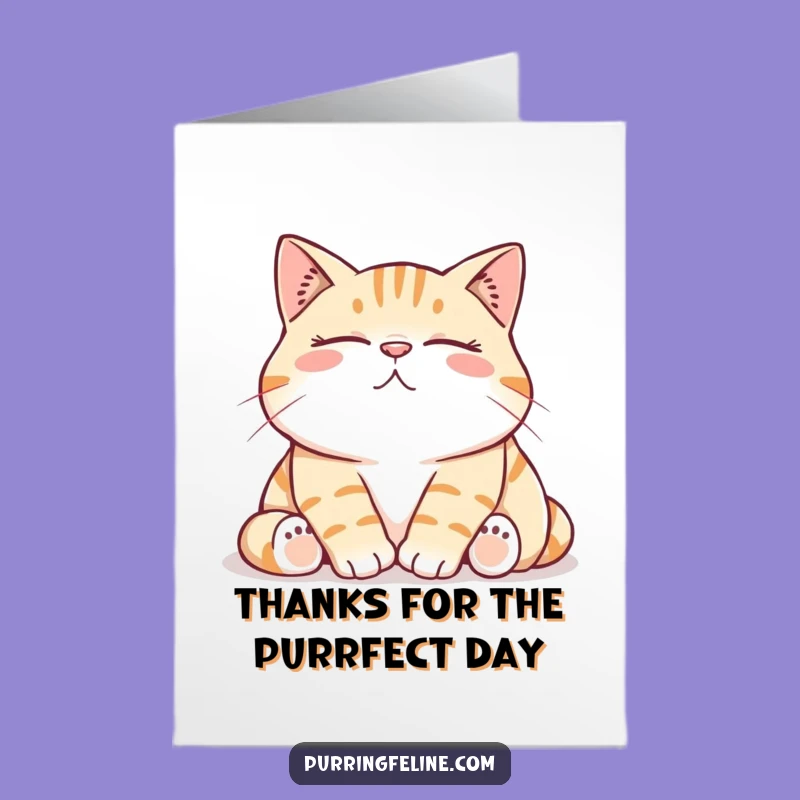 Free Printable Thank You Card: Funny Cat Rumble - Sweet Downloadable Gift!