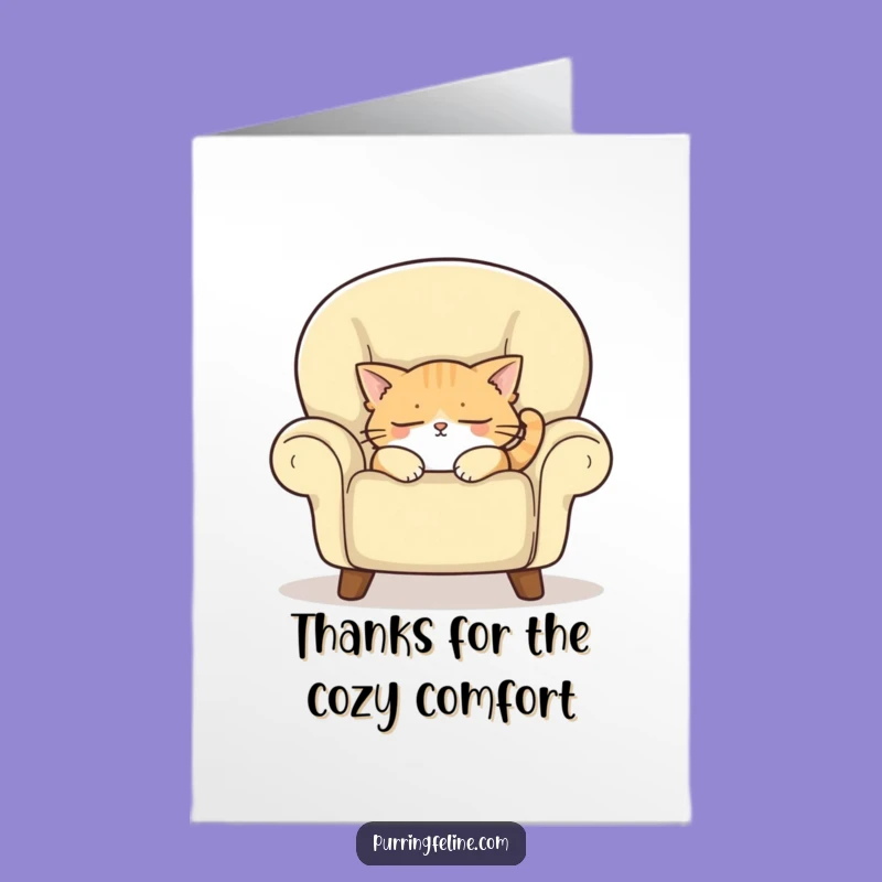 Free Printable Thank You Card: Sleepy Cat Funny Downloadable Gift!