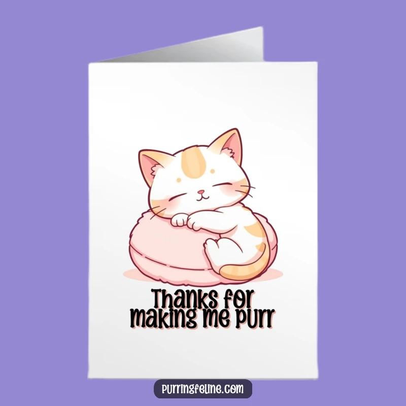Free Printable Thank You Card: Kneading Cat Funny Downloadable Gift!